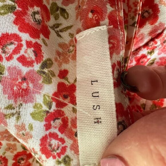 Lush Fremont Peasant Blouse Ditsy Floral XXL Smocked Puff Sleeve Cottagecore NEW - Picture 8 of 10